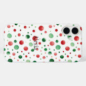 Rode Witte Groene Stippen Kerstmis Case-Mate iPhone Case (Achterkant (horizontaal))