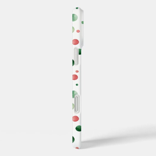 Rode Witte Groene Stippen Kerstmis Case-Mate iPhone Case (Achterkant / Rechts)