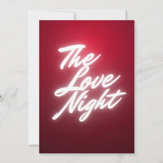 Rode & Witte Hart Liefde Valentijnsdag Uitnodiging (Achterkant)