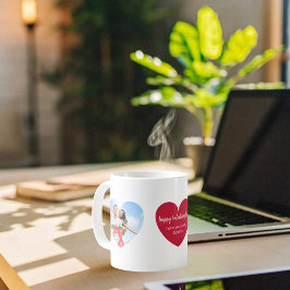 Rode witte harten foto Valentijnsdag Koffiemok