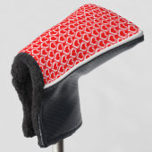 Rode Witte Harten Patroon Golfheadcover (3/4 voorkant)