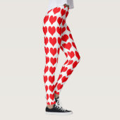 Rode Witte Harten Patroon Leggings (Rechts)