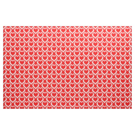 Rode Witte Harten Patroon Stof (Fat Quarter)