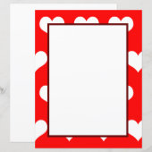 Rode witte harten reinigen minimale Paper Sheet (Voorkant / Achterkant)