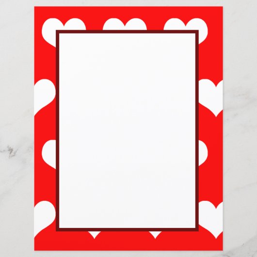 Rode witte harten reinigen minimale Paper Sheet (Voorkant)