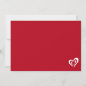 Rode Witte harten Valentijnsdag partij custom Kaart (Achterkant)