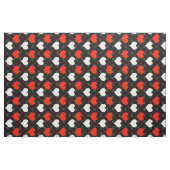 Rode Witte Harten Zwart  Stof (Fat Quarter)