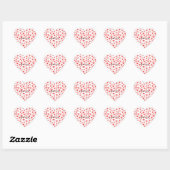Rode Witte Hartjes Liefde Valentijnsdag Hart Sticker (Vel)