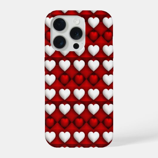 ❤️ Rode Witte Hartjes ✨ Schattig Lief Aesthetic ❤️ iPhone Hoesje (Achterkant)