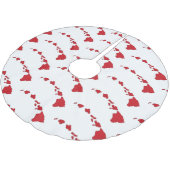 Rode witte hawaii-eilanden patroonrok kerstboom rok (Gekanteld)