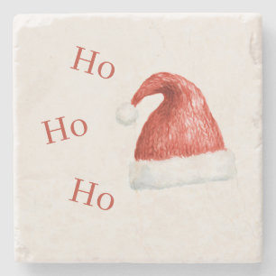 Rode Witte Ho Ho Ho Kabouterhoed Stenen Onderzetter
