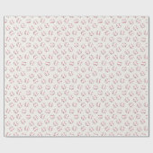 Rode Witte Honkbal Sportpatroon Cadeaupapier (Vlak)
