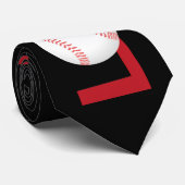 rode witte honkbal Stropdas (Opgerold)