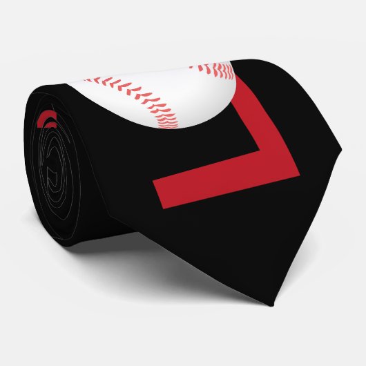 rode witte honkbal Stropdas (Opgerold)