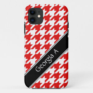 Rode & Witte Houndstooth douaneiPhone 5 Hoesje