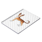 Rode & Witte Ibizan Hound Gladharige Hond En Poten Notitieboek (Linkerzijde)