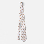 Rode & Witte Ibizan Hound Gladharige Hond Patroon Stropdas (Achterkant)