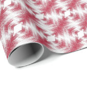 rode witte ikat geometrische etnische stijlfiguur cadeaupapier (Rol Hoek)