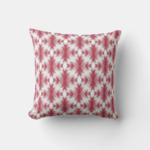 rode witte ikat geometrische etnische stijlfiguur kussen