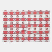 Rode witte Italiaanse tablet afdrukken Theedoek (Horizontaal)