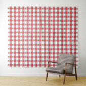 Rode witte Italiaanse tablet afdrukken Wandkleed (In Situ (horizontaal))