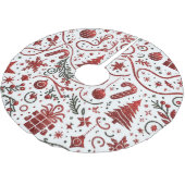 Rode Witte Kerst Holiday Boomkleed Kerstboom Rok (Gekanteld)