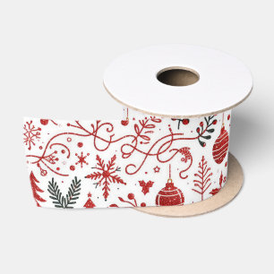 Rode Witte Kerst Satijnen Lint