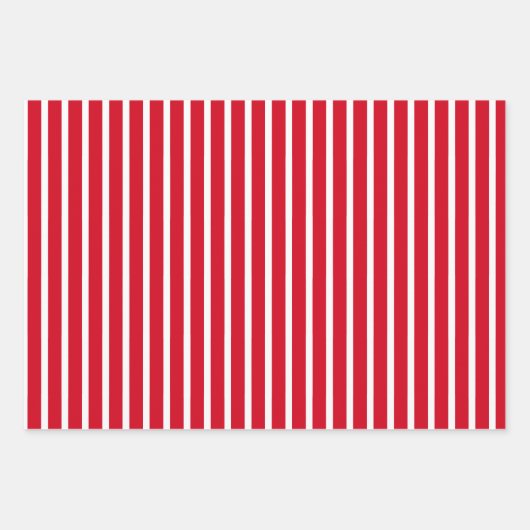 Rode witte kerstbomen Polka Dots Stripe Inpakpapier Vel (Voorkant 3)