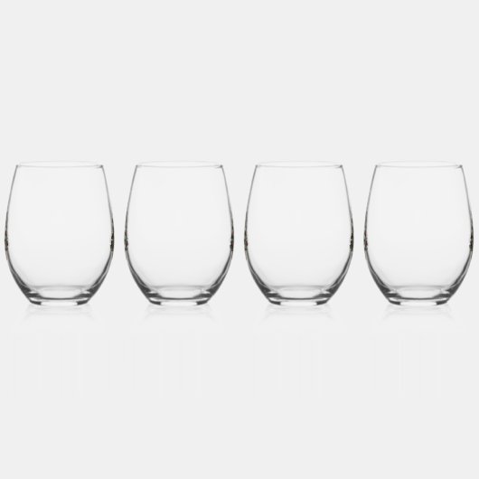 Rode witte kerstbomen wijnglas zonder voet (Links)