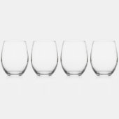 Rode witte kerstbomen wijnglas zonder voet (Rechts)