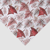 Rode Witte Kerstboom Patroon#4 ID1009 Tissuepapier (Detail)