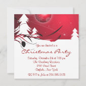 Rode Witte Kerstboom Rood Wit Kerstfeest Kaart (Achterkant)