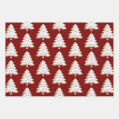 Rode Witte Kerstboomkoekjes Inpakpapier Vel (Voorkant 3)