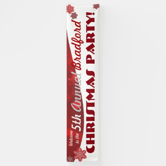  rode witte kerstfeestbanner spandoek (Verticaal)