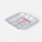 Rode Witte & Komende Baby Shower Bord (Gebogen)