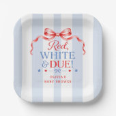 Rode Witte & Komende Baby Shower Bord (Voorkant)