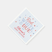 Rode Witte & Komende Baby Shower Servetten (Hoek)