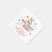 Rode Witte & Komende Baby Shower Servetten (Hoek)