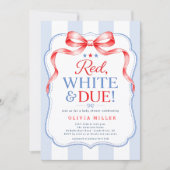 Rode Witte & Komende Baby Shower Uitnodiging (Voorkant)