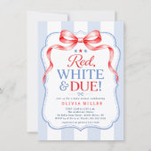 Rode Witte & Komende Baby Shower Uitnodiging (Voorkant)