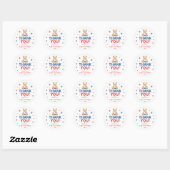 Rode Witte & Komende Dank U Favor Sticker (Vel)