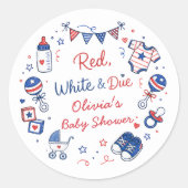 Rode Witte Komt Sticker (Voorkant)