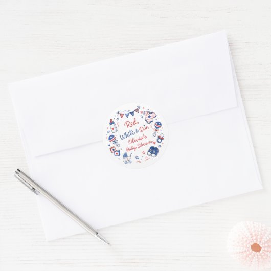 Rode Witte Komt Sticker (Envelop)