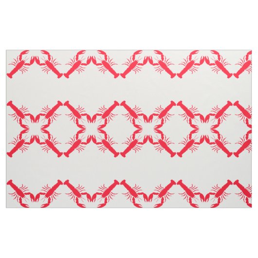 Rode witte kreeft zeevruchten 4Stephen Stof (Fat Quarter)