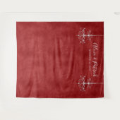 Rode Witte Kroonluchters Trouwfoto Achtergrond Wandkleed (Voorkant (horizontaal))