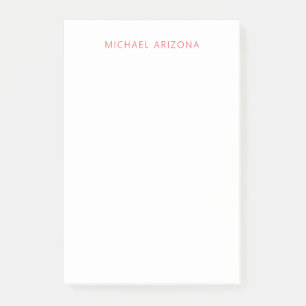 Rode Witte Minimalistische Eenvoudige Gewone Moder Post-it® Notes