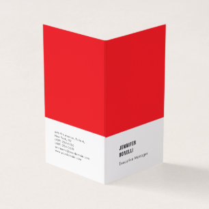 Rode witte minimalistische moderne trendy visitekaartje