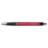 Rode witte monogram naam script pen (Voorkant)