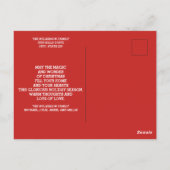 Rode witte multi-fotokerstvakantiegroet briefkaart (Achterkant)