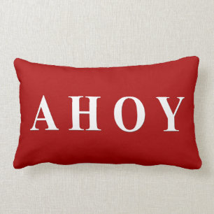 Rode witte, nagelachtige zeilstapes kussen